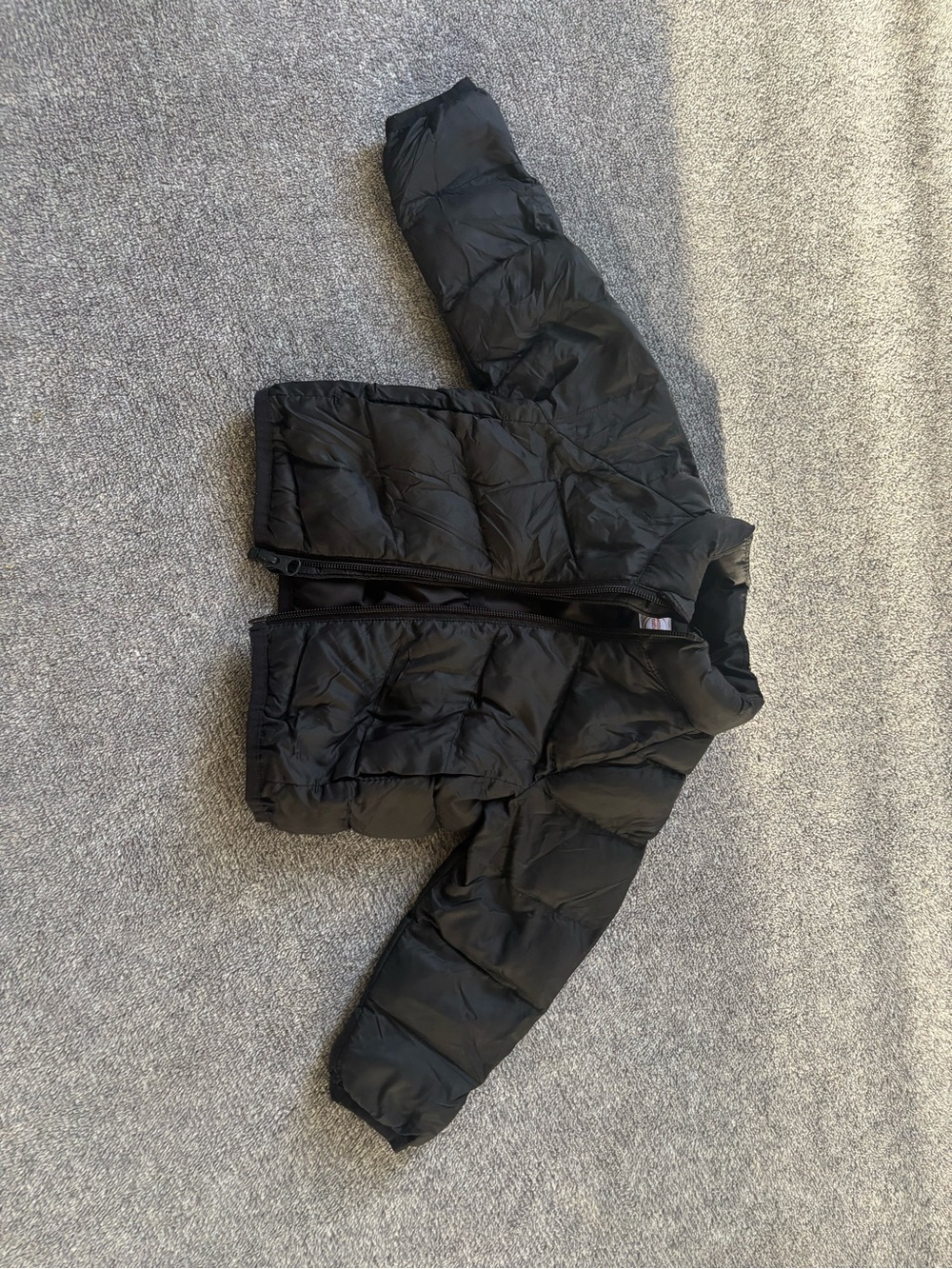 Kids Black Puffer Jacket - Lightweight Warmth